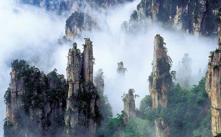 張家界森林公園，袁家界，楊家界，天子山二天自助游